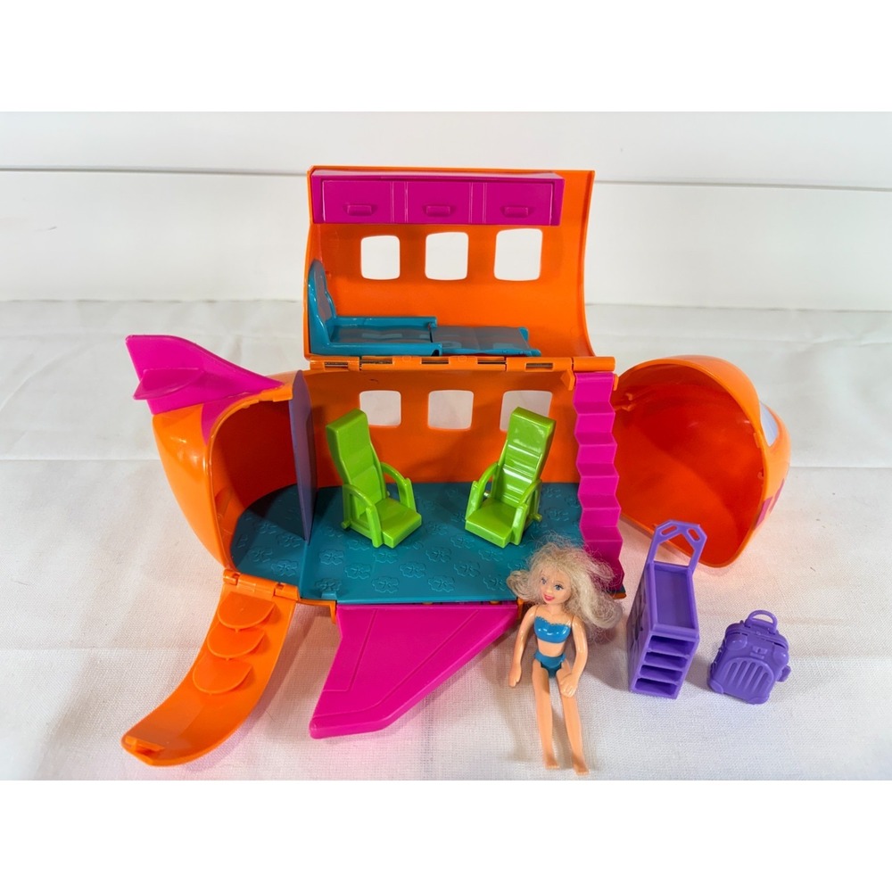 POLLY POCKET  GROOVY GETAWAY JET PLANE  VINTAGE ‎ 2002 EXCELLENT CONDITION
